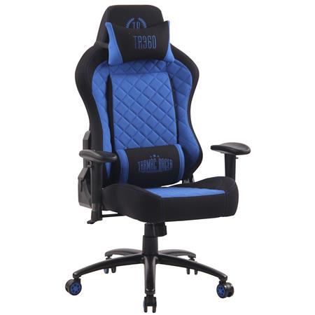 Sedia Gaming MAXIM, Design Esclusivo, Confortevole, Tessuto, Blu