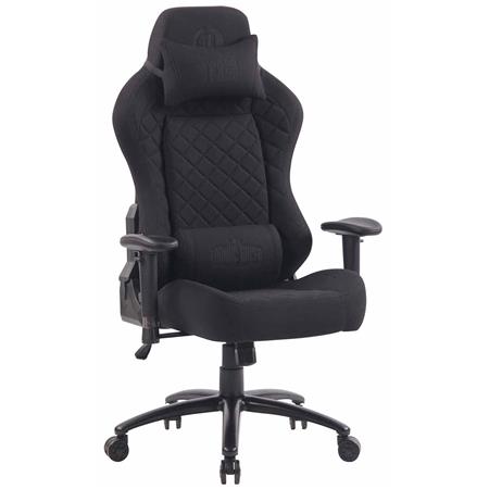 Sedia Gaming MAXIM, Design Esclusivo, Confortevole, Tessuto, Nero