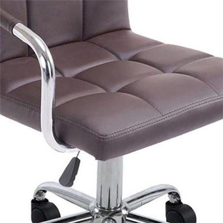 Sedia girevole BETTY, Imbottita, Struttura in Metallo, in Pelle color Marrone