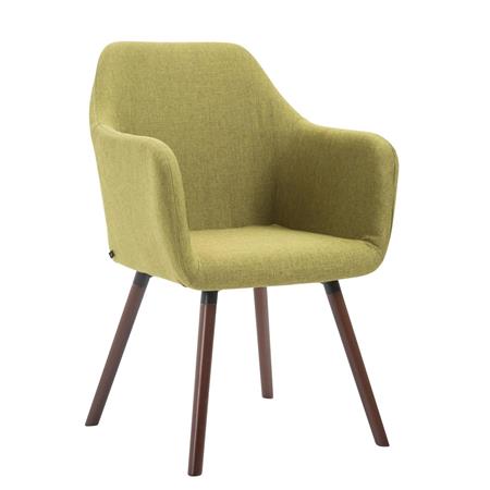 Sedia Attesa NIEBLA, Gambe Legno color Noce, Tessuto, Verde
