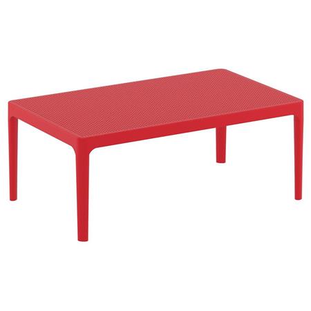 Tavolino EOLO 100x60x40cm, Per interno e Esterno, Polipropilene Rosso