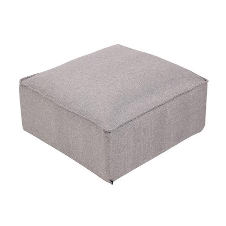 Pouf PRAIA, Imbottito e Multifunzione 60x60x30cm, in Tessuto Grigio