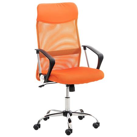 Sedia Ufficio ASPEN, Rete traspirante e sedile imbottito, Colore Arancione